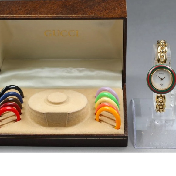 GUCCI 14k Good Plated ICONIC Collectors Watch Excellent Condition - Picture 3 of 10